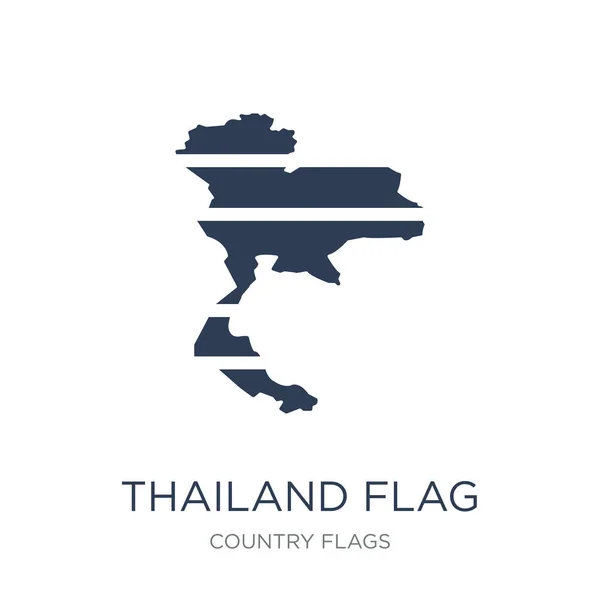 Icône Drapeau Thaïlande Vecteur Plat Tendance Icône Drapeau Thaïlande Sur — Image vectorielle