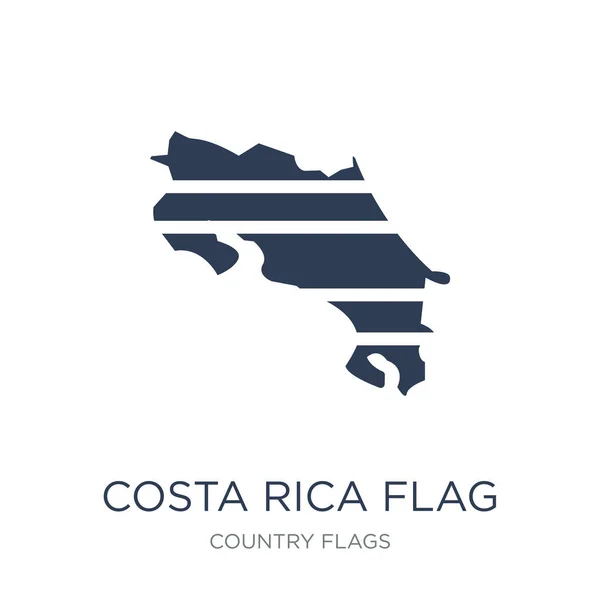 Icono Bandera Costa Rica Vector Plano Moda Icono Bandera Costa — Vector de stock