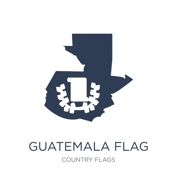 Guatemaltekische Flagge Trendige Flache Vektor Guatemala Flagge Symbol Auf Weißem — Stockvektor