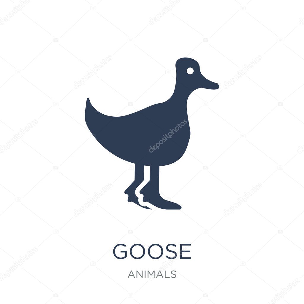 Goose icon. Trendy flat vector Goose icon on white background from animals collection, vector illustration can be use for web and mobile, eps10