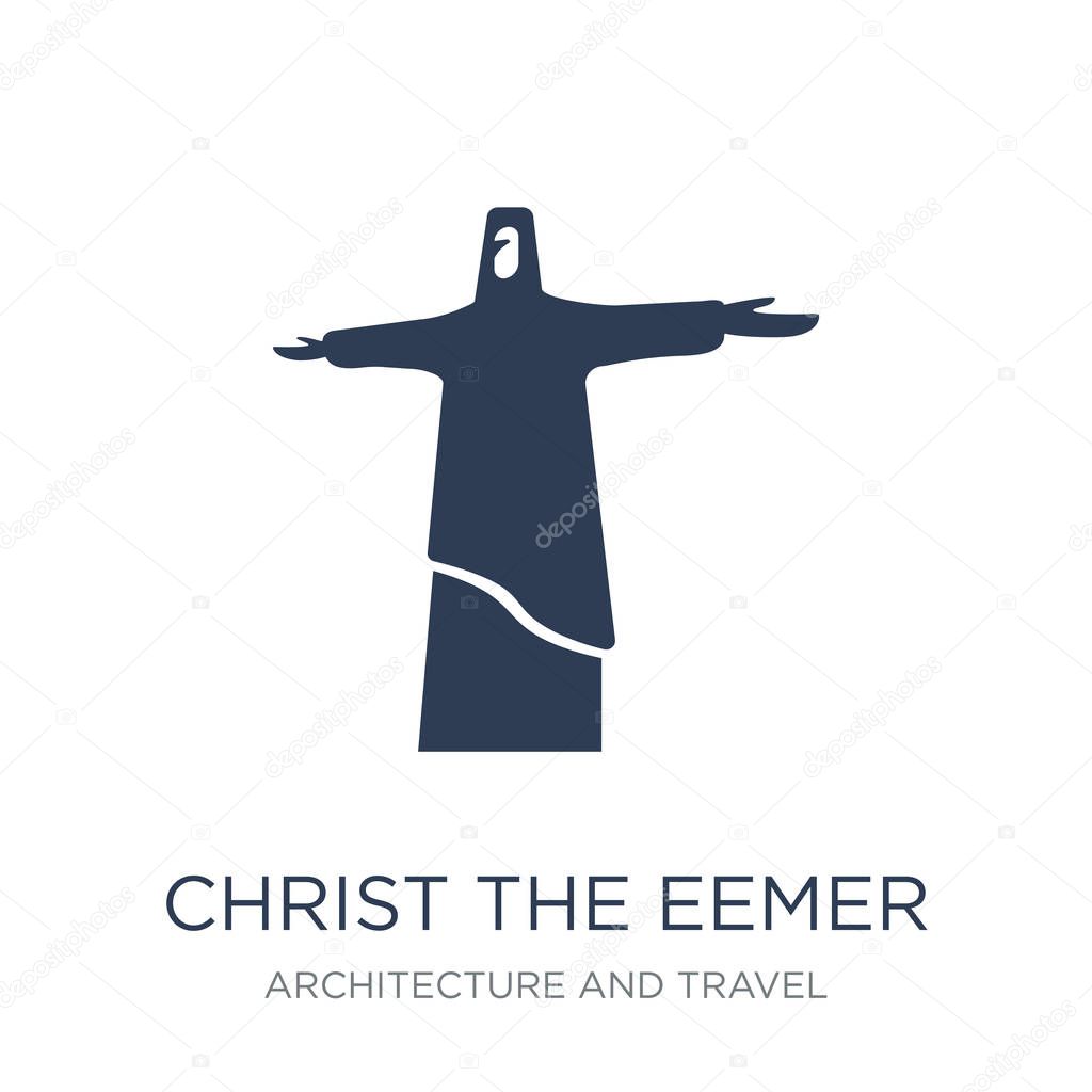 Christ the redeemer icon. Trendy flat vector Christ the redeemer icon on white background from Architecture and Travel collection, vector illustration can be use for web and mobile, eps10