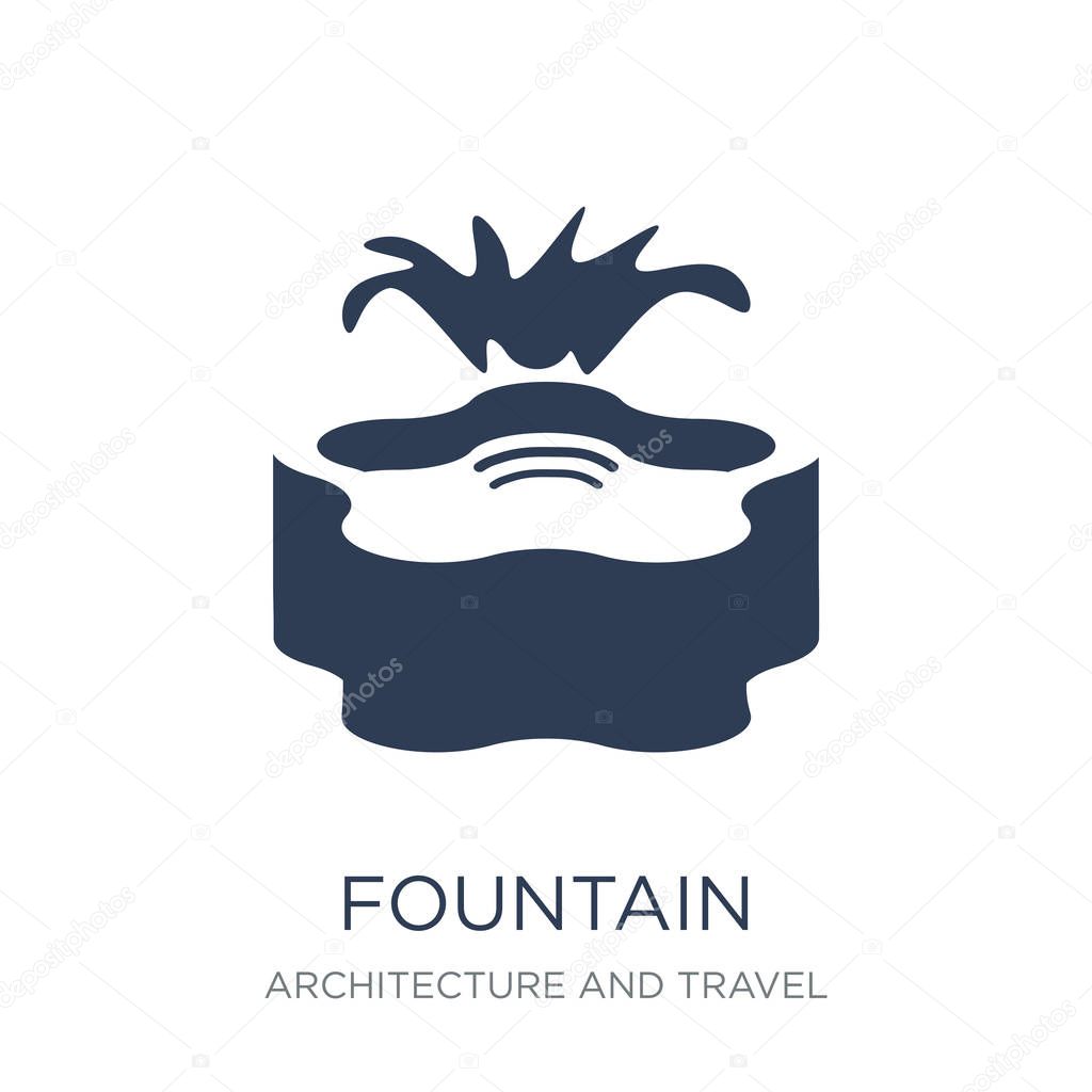 Fountain icon. Trendy flat vector Fountain icon on white background from Architecture and Travel collection, vector illustration can be use for web and mobile, eps10