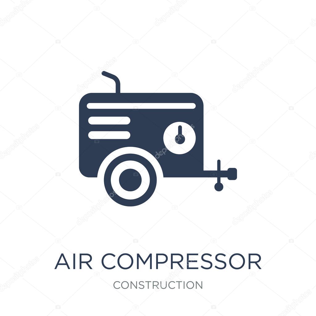 Air compressor icon. Trendy flat vector Air compressor icon on white background from Construction collection, vector illustration can be use for web and mobile, eps10