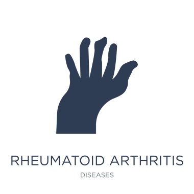 Romatoid artrit simgesi. Trendy düz vektör romatoid artrit simge vektör çizim hastalıkları koleksiyonundan beyaz arka plan üzerinde kullanım için web ve mobil, eps10 olabilir