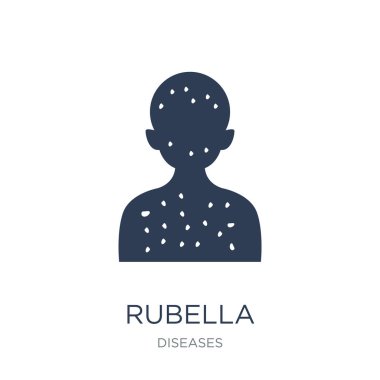 Rubella icon. Trendy flat vector Rubella icon on white background from Diseases collection, vector illustration can be use for web and mobile, eps10 clipart