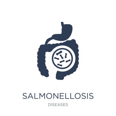 Salmonellosis icon. Trendy flat vector Salmonellosis icon on white background from Diseases collection, vector illustration can be use for web and mobile, eps10 clipart