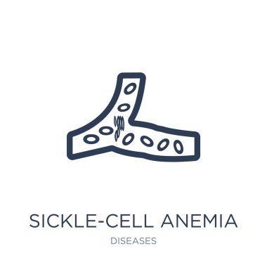 Sickle-cell anemia icon. Trendy flat vector Sickle-cell anemia icon on white background from Diseases collection, vector illustration can be use for web and mobile, eps10 clipart