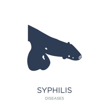 Syphilis icon. Trendy flat vector Syphilis icon on white background from Diseases collection, vector illustration can be use for web and mobile, eps10 clipart