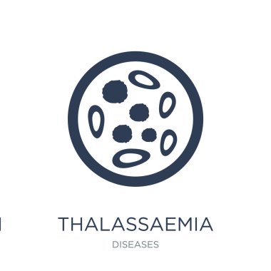 Talasemi simgesi. Trendy düz vektör talasemi simge vektör çizim hastalıkları koleksiyonundan beyaz arka plan üzerinde kullanım için web ve mobil, eps10 olabilir