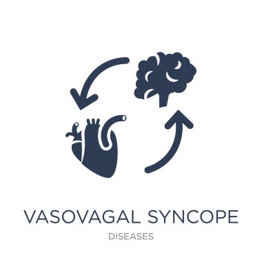 Vasovagal syncope icon. Trendy flat vector Vasovagal syncope icon on white background from Diseases collection, vector illustration can be use for web and mobile, eps10 clipart