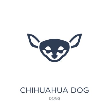 Chihuahua köpek simgesi. Trendy düz vektör Chihuahua köpek köpekler Collection, vektör çizim beyaz arka plan üstünde kutsal kişilerin resmi-ebilmek var olmak kullanmak web ve mobil, eps10 için