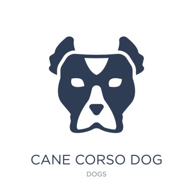 Cane Corso köpek simgesi. Trendy düz vektör Cane Corso köpek simgesi beyaz zemin üzerine toplama köpekler, vektör çizim kullanmak web ve mobil, eps10 olabilir