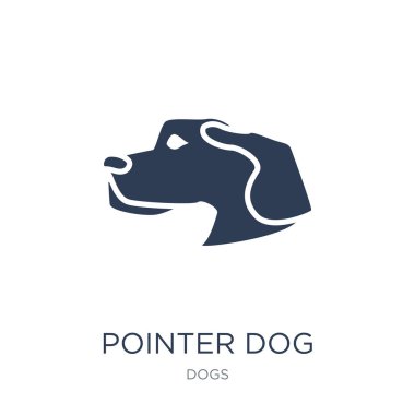 İşaretçi köpek simgesi. Trendy düz vektör köpek simge vektör çizim köpekler koleksiyonundan beyaz arka plan üzerinde olabilir işaretçisini kullanın web ve mobil, eps10 için