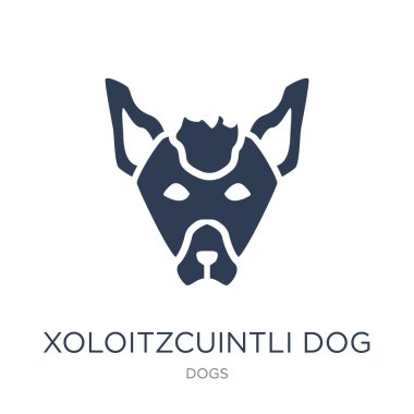 Xoloitzcuintli köpek simgesi. Trendy düz vektör Xoloitzcuintli köpek köpekler Collection, vektör çizim beyaz arka plan üstünde kutsal kişilerin resmi-ebilmek var olmak kullanmak web ve mobil, eps10 için