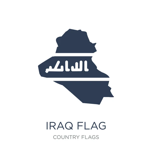 Icône Drapeau Irakien Icône Drapeau Irakien Vecteur Plat Tendance Sur — Image vectorielle