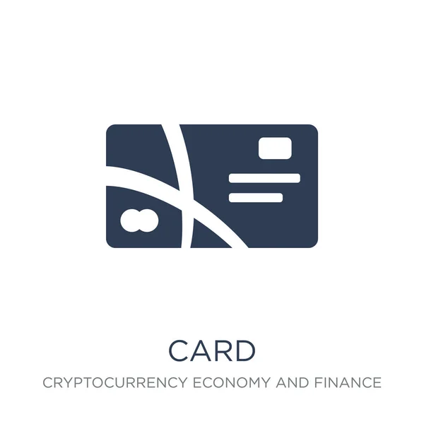 Ícone Cartão Ícone Cartão Vetor Plano Moda Fundo Branco Economia —  Vetores de Stock