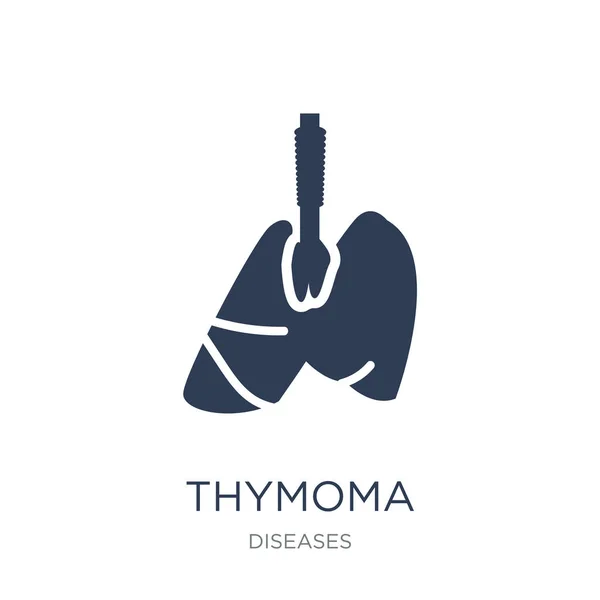 Ícone Timoma Trendy Flat Vector Thymoma Icon White Background Diseases —  Vetores de Stock