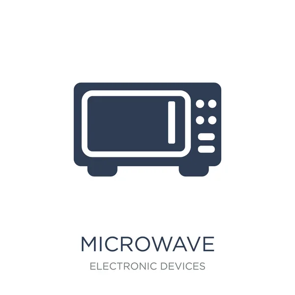 Icône Micro Ondes Vecteur Plat Tendance Icône Micro Ondes Sur — Image vectorielle