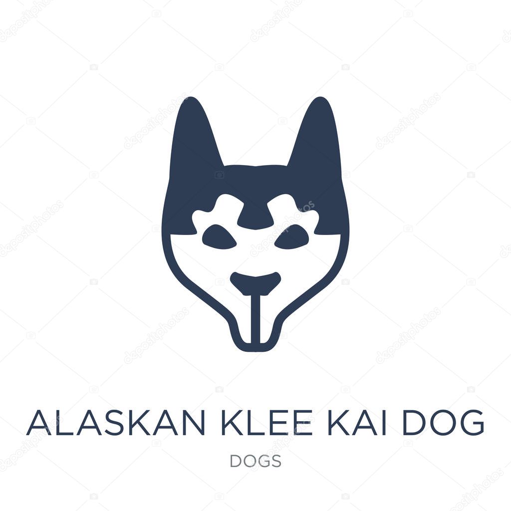 Alaskan Klee Kai dog icon. Trendy flat vector Alaskan Klee Kai dog icon on white background from dogs collection, vector illustration can be use for web and mobile, eps10