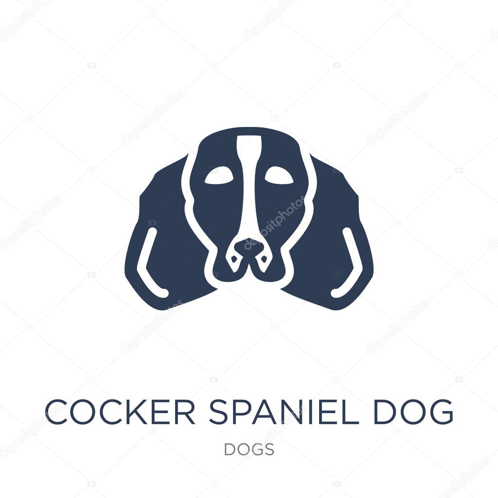 Cocker Spaniel dog icon. Trendy flat vector Cocker Spaniel dog icon on white background from dogs collection, vector illustration can be use for web and mobile, eps10
