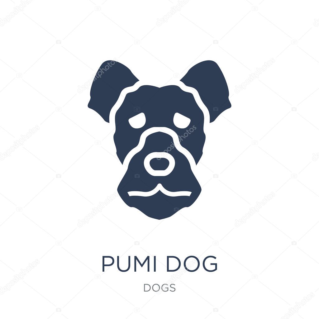 Pumi dog icon. Trendy flat vector Pumi dog icon on white background from dogs collection, vector illustration can be use for web and mobile, eps10