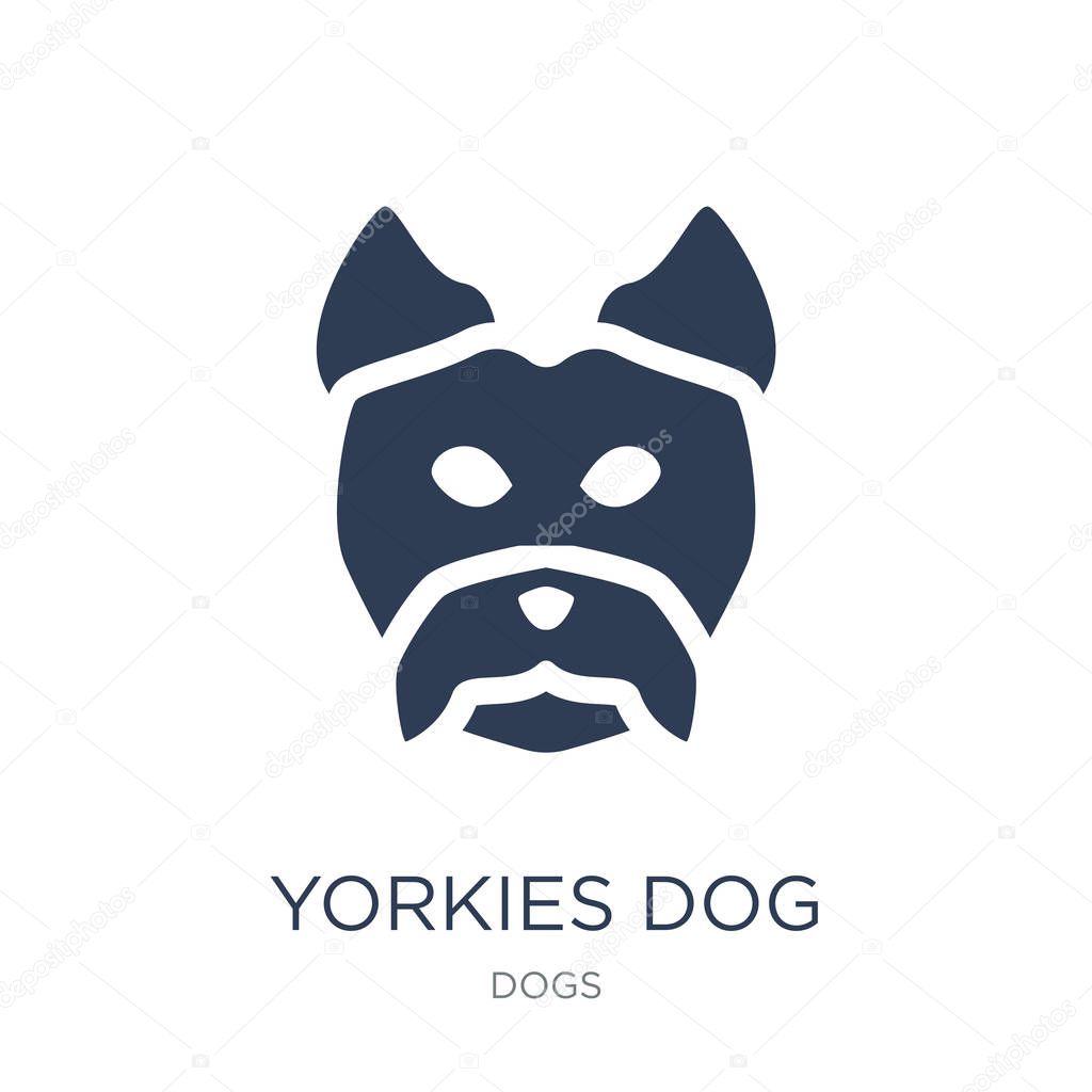 YORKIES dog icon. Trendy flat vector YORKIES dog icon on white background from dogs collection, vector illustration can be use for web and mobile, eps10