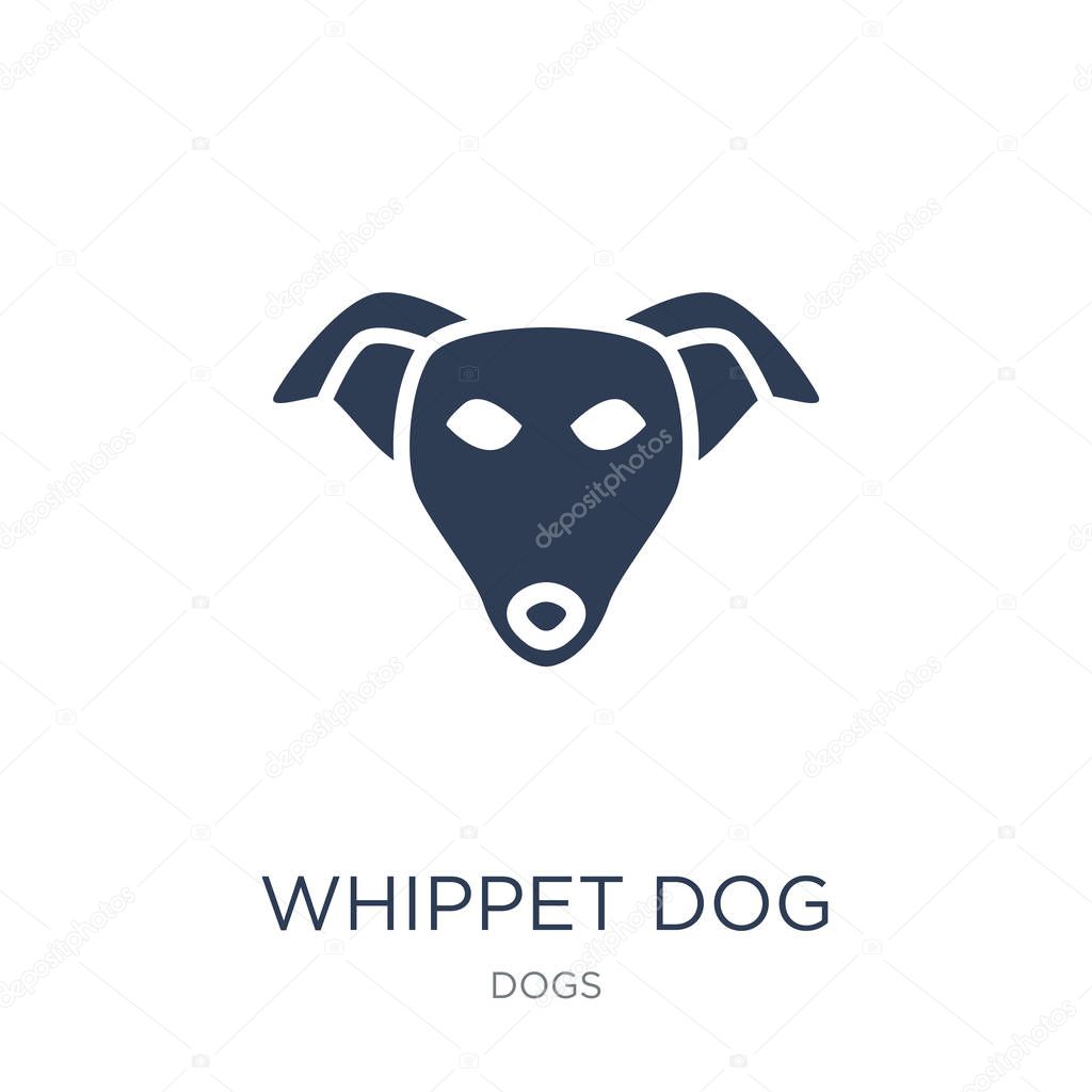 Whippet dog icon. Trendy flat vector Whippet dog icon on white background from dogs collection, vector illustration can be use for web and mobile, eps10