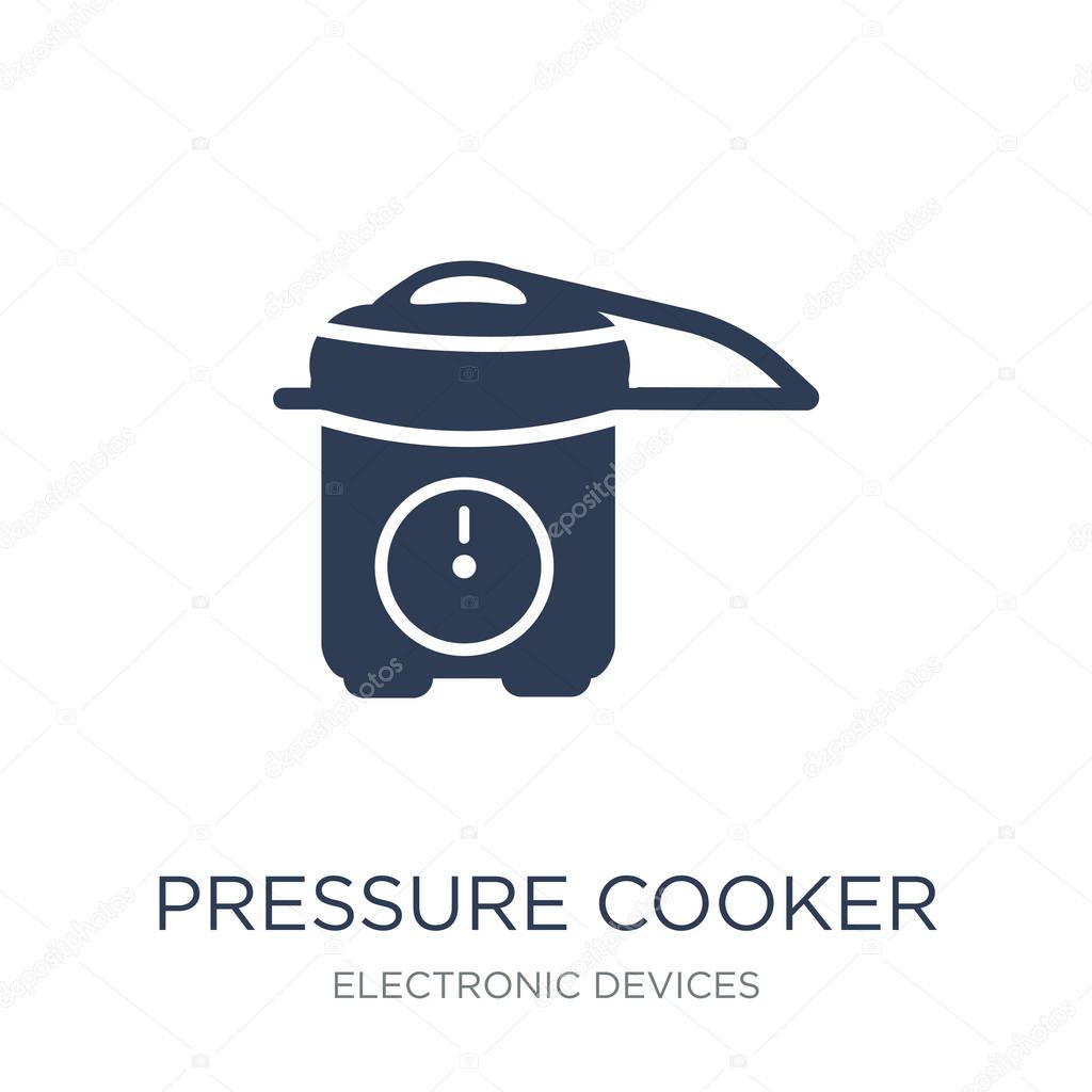 pressure cooker icon. Trendy flat vector pressure cooker icon on white background from Electronic devices collection, vector illustration can be use for web and mobile, eps10