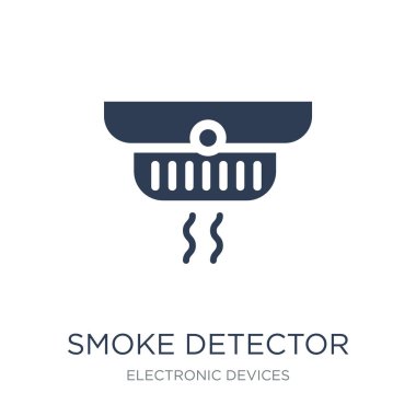 smoke detector icon. Trendy flat vector smoke detector icon on white background from Electronic devices collection, vector illustration can be use for web and mobile, eps10 clipart