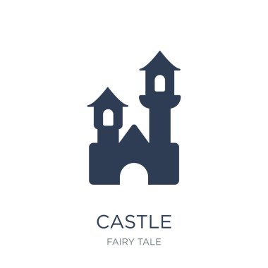 Kale simgesi. Trendy düz vektör Castle simge vektör çizim masal koleksiyonundan beyaz arka plan üzerinde kullanım için web ve mobil, eps10 olabilir