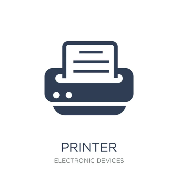 Icône Imprimante Icône Imprimante Vecteur Plat Tendance Sur Fond Blanc — Image vectorielle