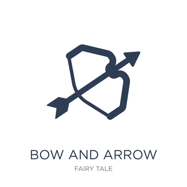 Bow Arrow Icon Trendy Flat Vector Bow Arrow Icon White — Stock Vector