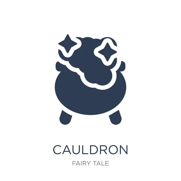 Cauldron Icon Trendy Flat Vector Cauldron Icon White Background Fairy — Stock Vector