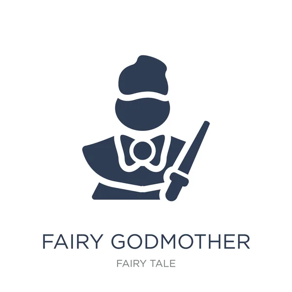 Fairy Godmother Icon Trendy Flat Vector Fairy Godmother Icon White — Stock Vector