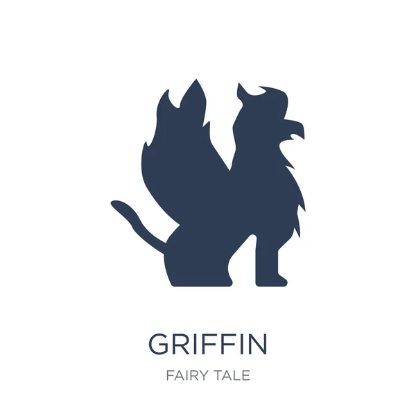 Griffin Ikona Moderní Ploché Vektorové Ikony Griffin Bílém Pozadí Pohádky — Stockový vektor