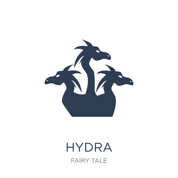 Ikon Hydra Ikon Hydra Datar Trendy Pada Latar Belakang Putih - Stok Vektor