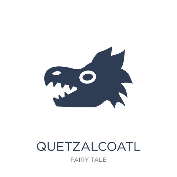 Quetzalcoatl Icon Trendy Flat Vector Quetzalcoatl Icon White Background Fairy — Stock Vector