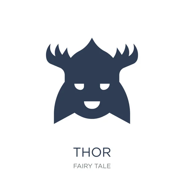 Icona Thor Trendy Piatto Vettore Thor Icona Sfondo Bianco Della — Vettoriale Stock