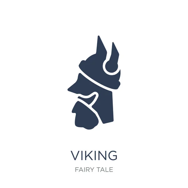 Icono Vikingo Icono Moderno Del Vector Plano Viking Sobre Fondo — Archivo Imágenes Vectoriales