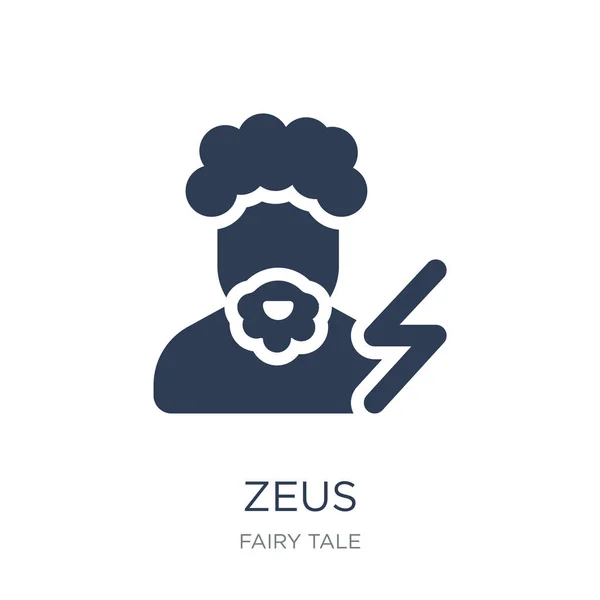 Zeus Icon Trendy Flat Vector Zeus Icon White Background Fairy — Stock Vector