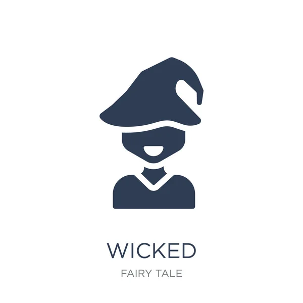 Wicked Icon Trendy Flat Vector Wicked Icon White Background Fairy — Stock Vector