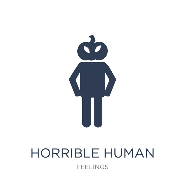 Horrible Icono Humano Moderno Vector Plano Horrible Icono Humano Sobre — Vector de stock