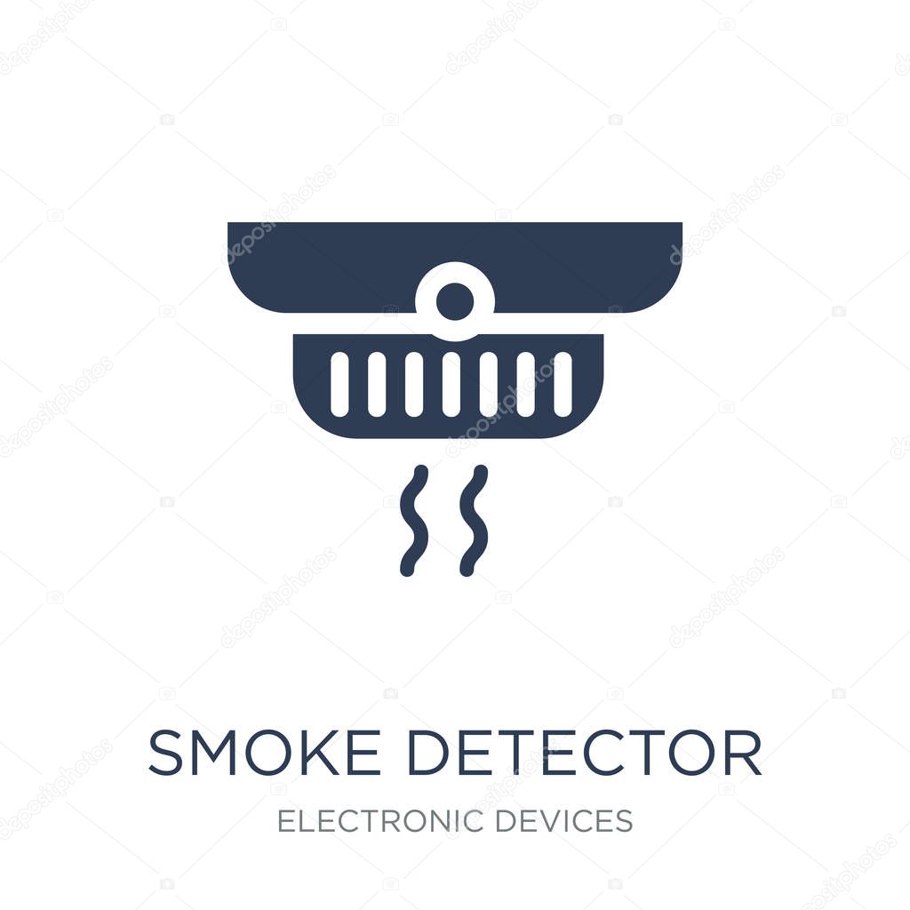 smoke detector icon. Trendy flat vector smoke detector icon on white background from Electronic devices collection, vector illustration can be use for web and mobile, eps10