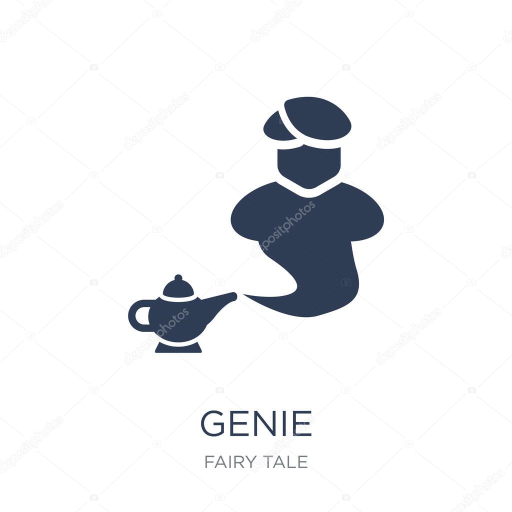 Genie icon. Trendy flat vector Genie icon on white background from Fairy Tale collection, vector illustration can be use for web and mobile, eps10