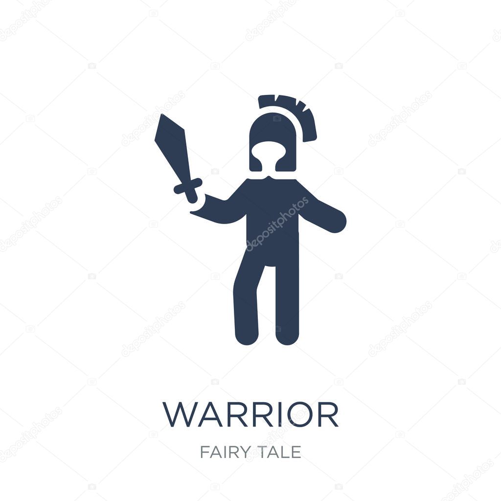 Warrior icon. Trendy flat vector Warrior icon on white background from Fairy Tale collection, vector illustration can be use for web and mobile, eps10