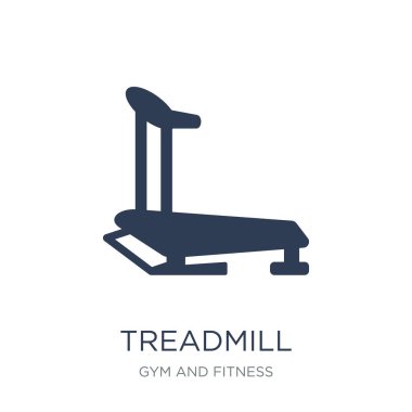 Koşu bandı simgesi. Trendy düz vektör koşu bandı simge spor salonu ve fitness Collection, vektör çizim beyaz arka plan üzerinde-ebilmek var olmak kullanma web ve mobil, eps10 için