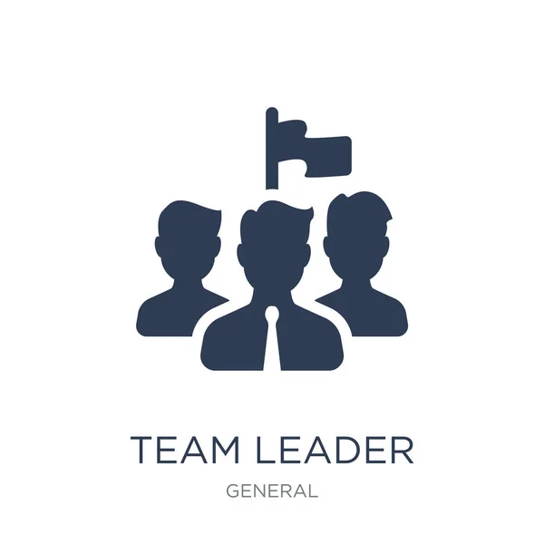 Teamleader Ikone Trendige Flache Vektor Teamleiter Symbol Auf Weißem Hintergrund — Stockvektor