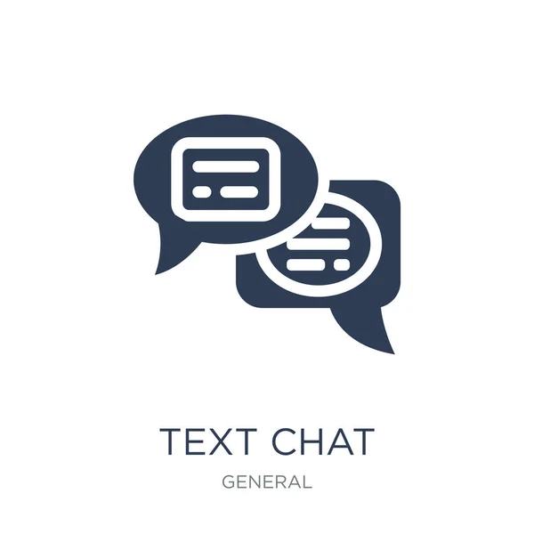 Icono Chat Texto Icono Chat Texto Vector Plano Moda Fondo — Vector de stock