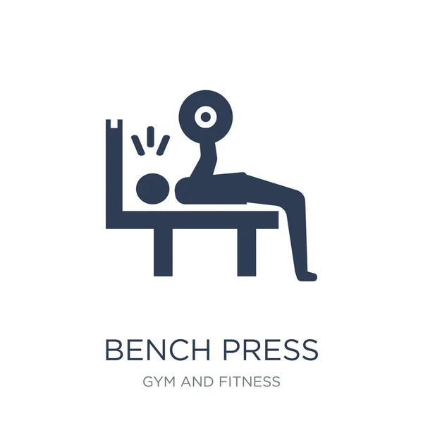 Bench Press Icon Trendy Flat Vector Bench Press Icon White — Stock Vector