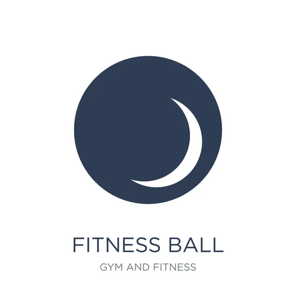 Ícone Fitness Ball Ícone Bola Aptidão Vetorial Plana Moda Fundo — Vetor de Stock
